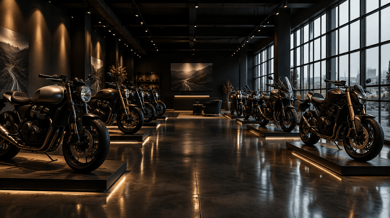 Moderne motorshowroom
